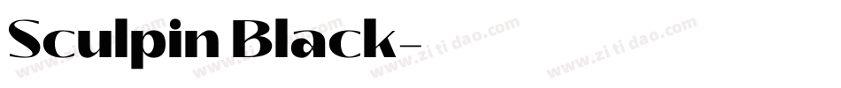 Sculpin Black字体转换